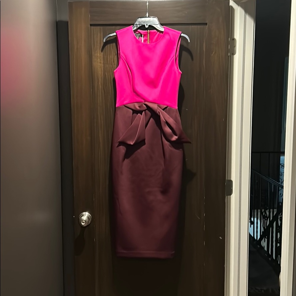 Ted Baker color block midi dress